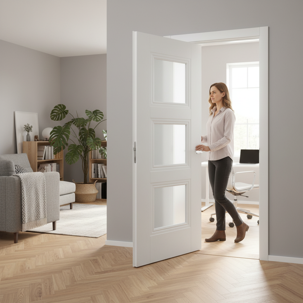 Premium Made-to-Measure Internal Primed Door with 3 Panels and Custom Sizing Options for Perfect Fit