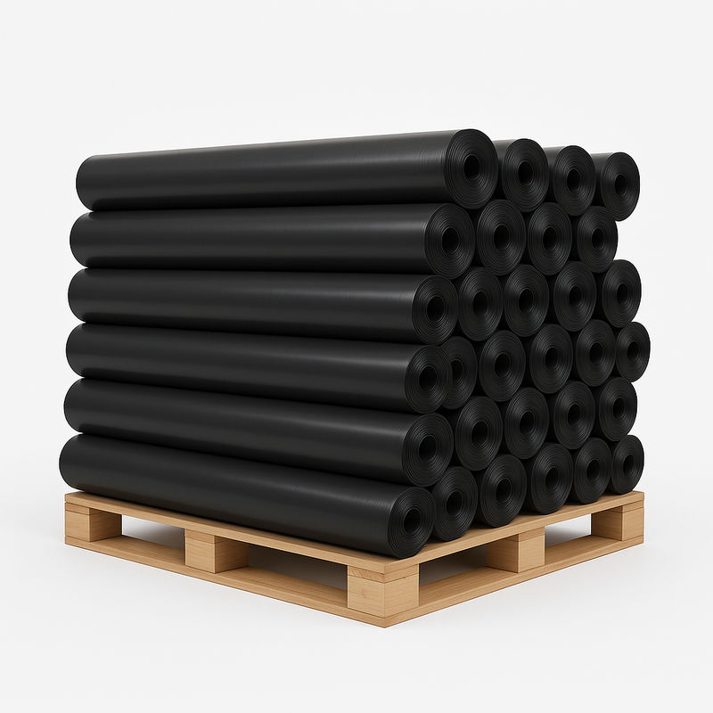 Premium Black Plastic Sheeting Roll 4m x 25m 125 Micron Multi-Purpose Floor Surface Cover