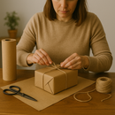 Premium Ribbed Kraft Paper Rolls Eco-Friendly Tear-Resistant Wrapping Packaging