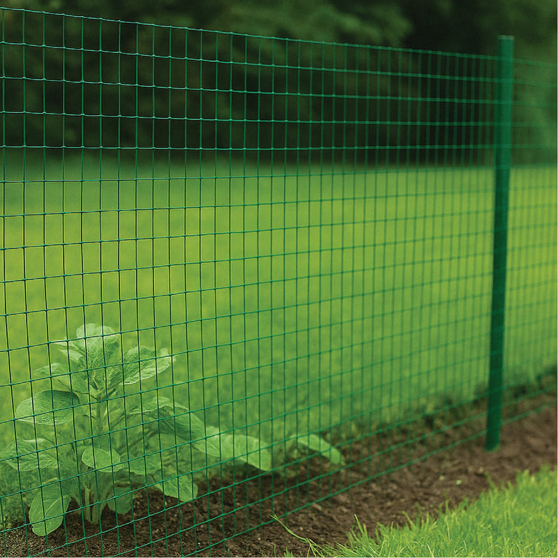 Green PVC Coated Lightweight Mesh, 13x13mm Square Holes