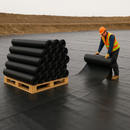 Premium Black Plastic Sheeting Roll 4m x 25m 125 Micron Multi-Purpose Floor Surface Cover