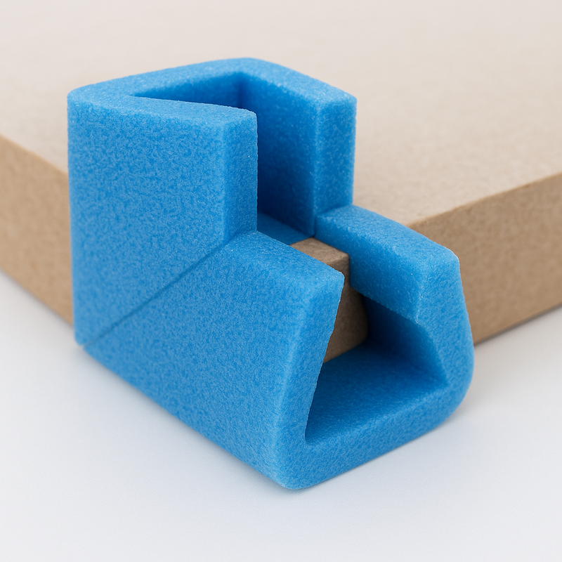 Heavy-Duty Foam Corner Pads Safe Non-Abrasive Protection for Tables Counters & Surfaces