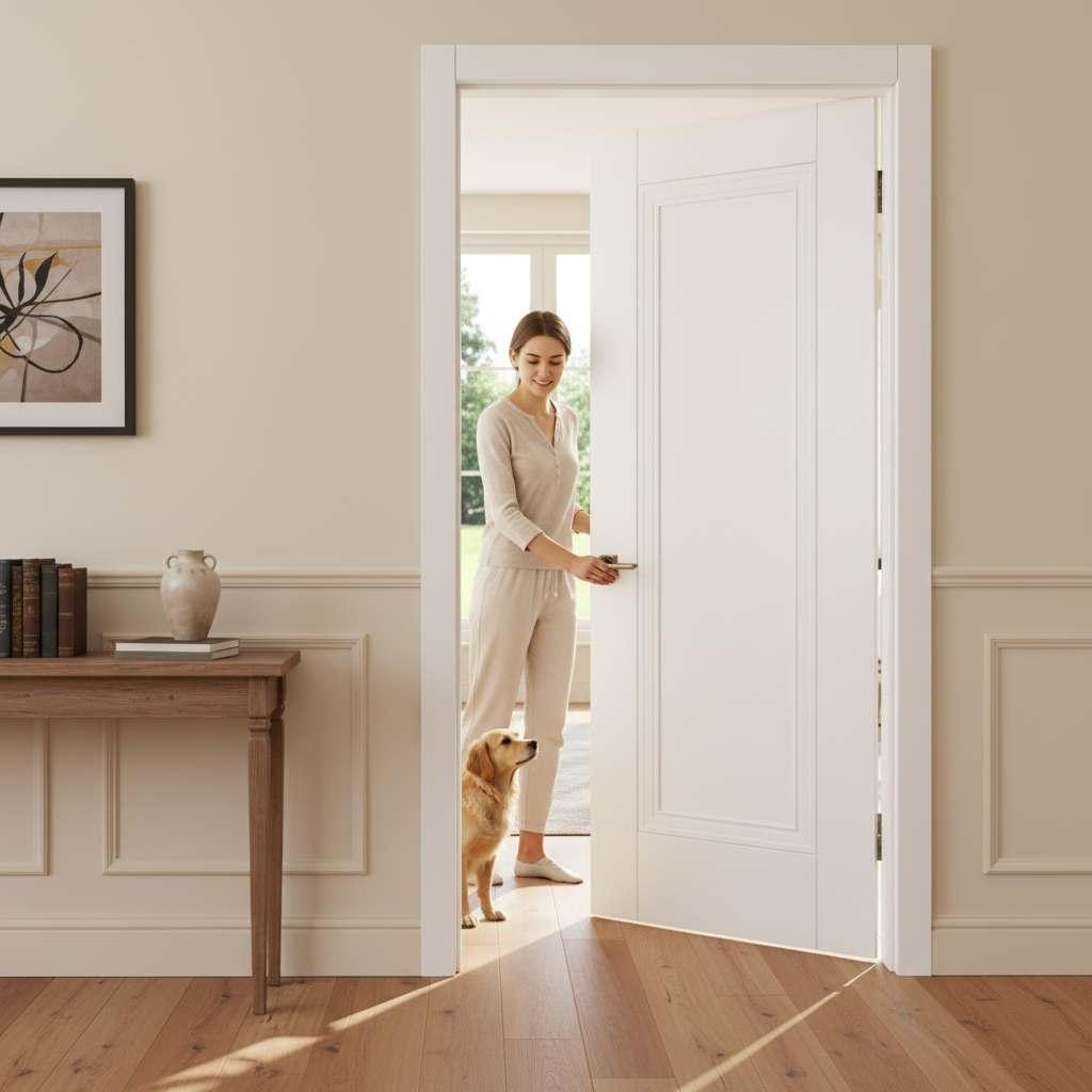 Internal White Primed Elegance Lancaster 1 Panel Door