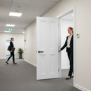 Premium Internal Fire Rated Door - White Primed, Four Panels with Shaker Styling and 10 Year Guarantee