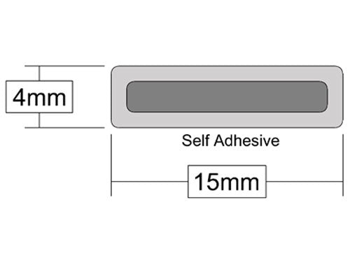 Industrial Grade White Self-Adhesive Intumescent Fire Seals Protection For Fire Doors