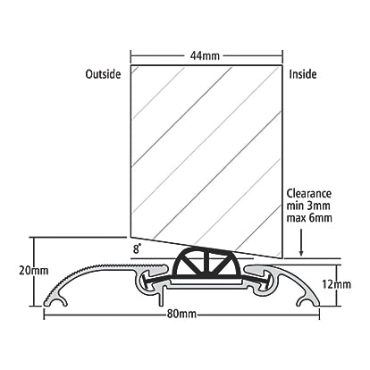 Professional Aluminium Compression Draught Excluder For Effective Door Sealing