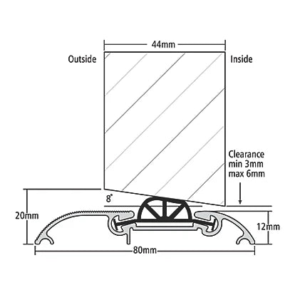 High Performance Aluminium Compression Draught Excluder For Effective Door Sealing