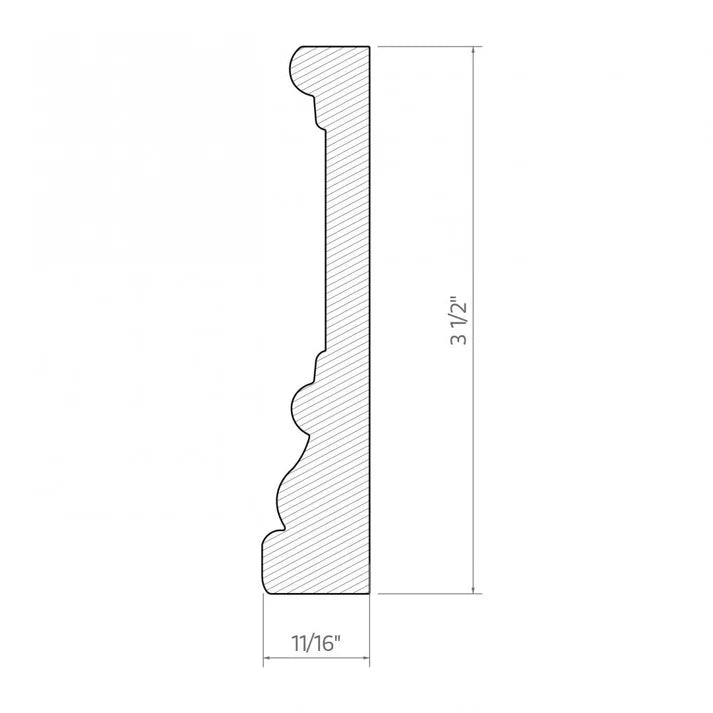 White Painted Decorative Moulding 2.4m Length