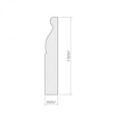 White Painted Decorative Skirting Board 2.4m Length