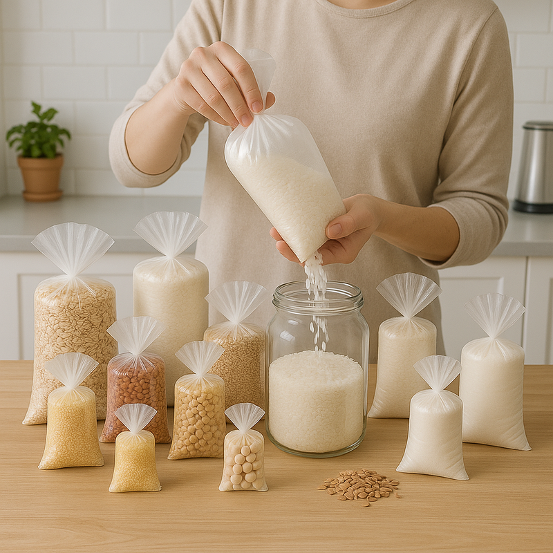 High-Quality Light-Duty Polythene Bags Clear 100 Gauge Plastic Waterproof Versatile 1,000 Pack