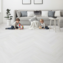 Premium Herringbone Vinyl Flooring - 5.5mm Rigid Core with Waterproof Surface for Bathrooms and Kitchens
