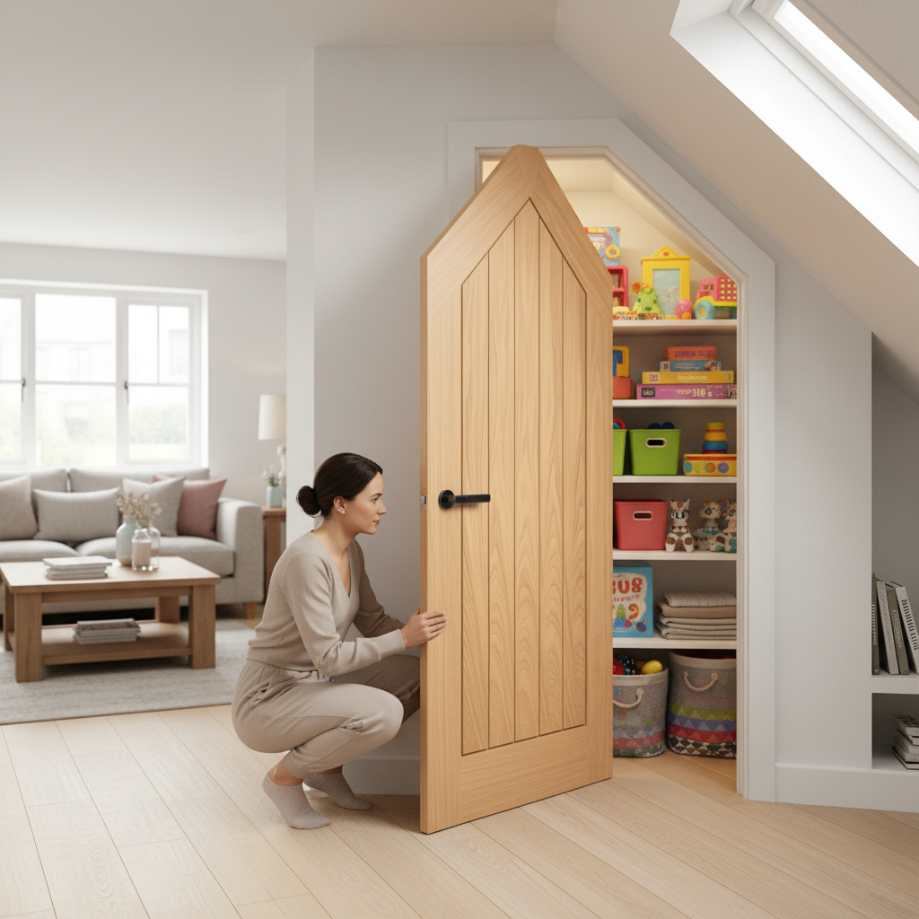 Made-to-Measure Angled Under-Stair Cupboard
