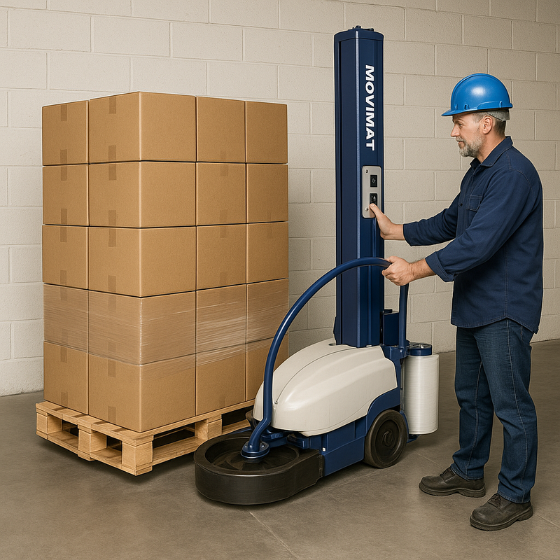 Premium Robot Master Mobile Pallet Wrapper High-Performance Unlimited Loads Built-In Battery Charger