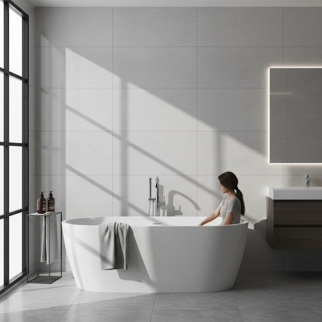 4mm High Gloss Wall Panelling with Waterproof Limestone Core