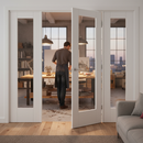 Premium Clear Glazed Single Door Room Divider with Matching Demi Panel - Customizable Sizes Available