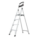 Ultra Durable Aluminium 4-Step Platform Step Ladder With Handrail - 1.8m