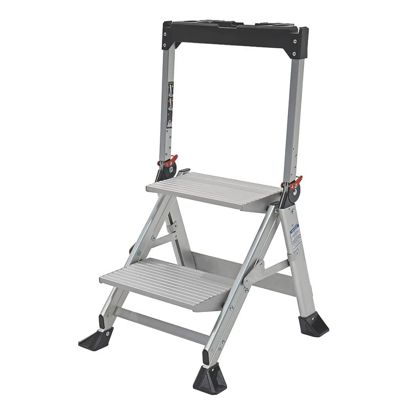 Industrial Grade Lightweight Aluminum Folding Step Stool With Platform - 460mm