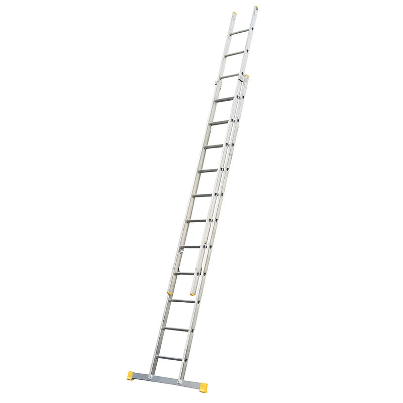 Heavy Duty Aluminum Double Extension Ladder For Industrial Applications - 6.65m