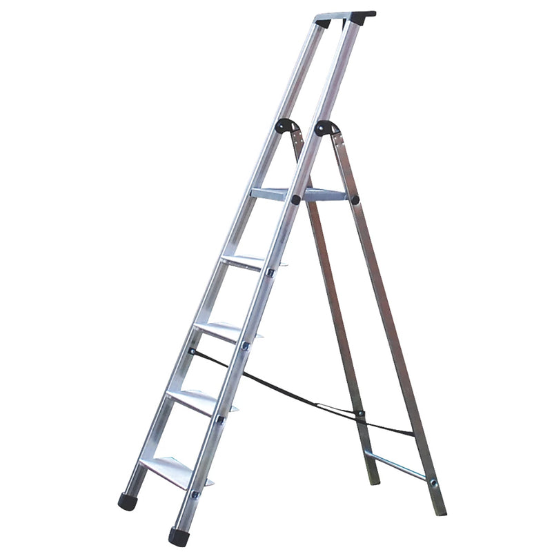 High Durable Aluminum 5-Step Platform Step Ladder For Professional Use  - 1.72m