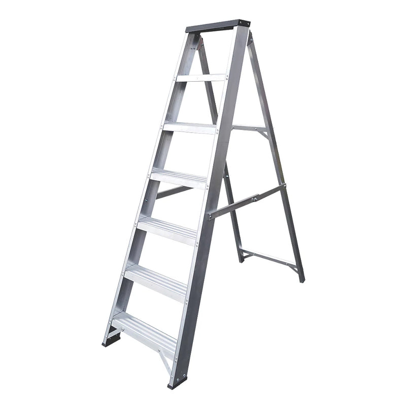 High Quality Aluminium 7-Step Swingback A-Frame Ladder For Home & Professional Use