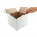 Premium Single Wall White Cardboard Boxes Medium Duty Packing Cartons for Storage Shipping