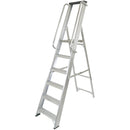 High Impact Aluminium 7-Step Platform Step Ladder With Handrail - 2.10m