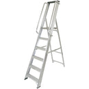 Professional Grade Aluminum 6-Step Platform Ladder With Safety Handrail - 1.87m