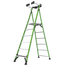 Premium Grade Fibreglass 6-Step Platform Step Ladder For Home Use - 2.57m