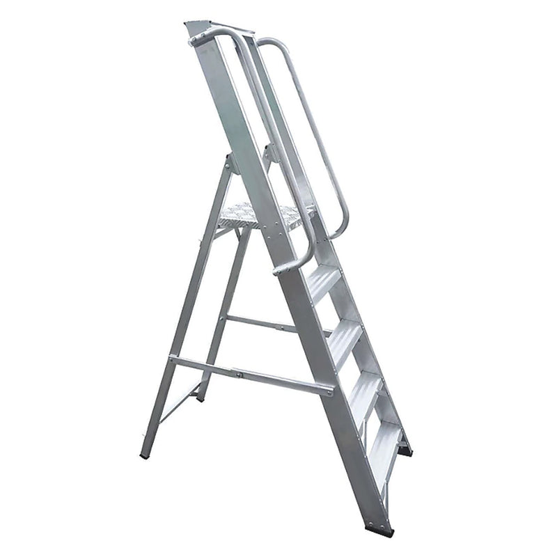 High Quality Lightweight Aluminium 5-Step Platform Ladder - 1.03m