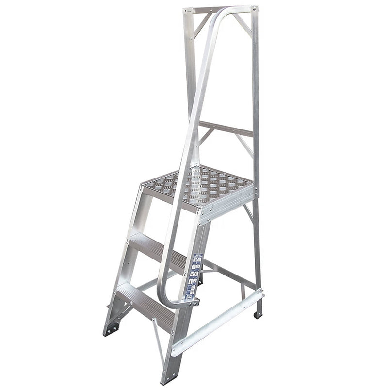 Premium Grade Silver 5-Step Podium Ladder For Home & Professional Use - 1.22m