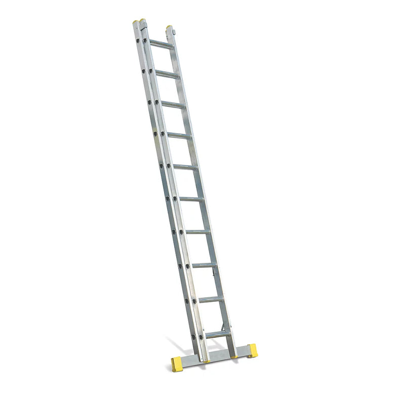 Industrial Grade Aluminium Double Extension Ladder For Trade Work - 4.88m