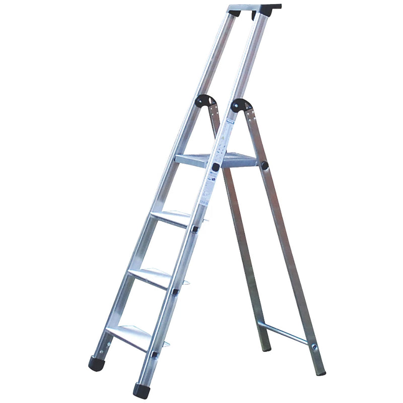 Premium Quality Aluminium 4 Step Platform Step Ladder For Regular Use - 1.50m