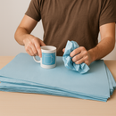 Premium Baby Blue Wrapping Tissue Paper 16gsm Machine Glazed 480 Sheet Pack