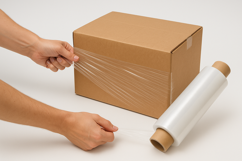 Premium Pallet Wrapping Film Machine Us Power Pre-Stretch 250% Strong  Clear Cast Stretch Film