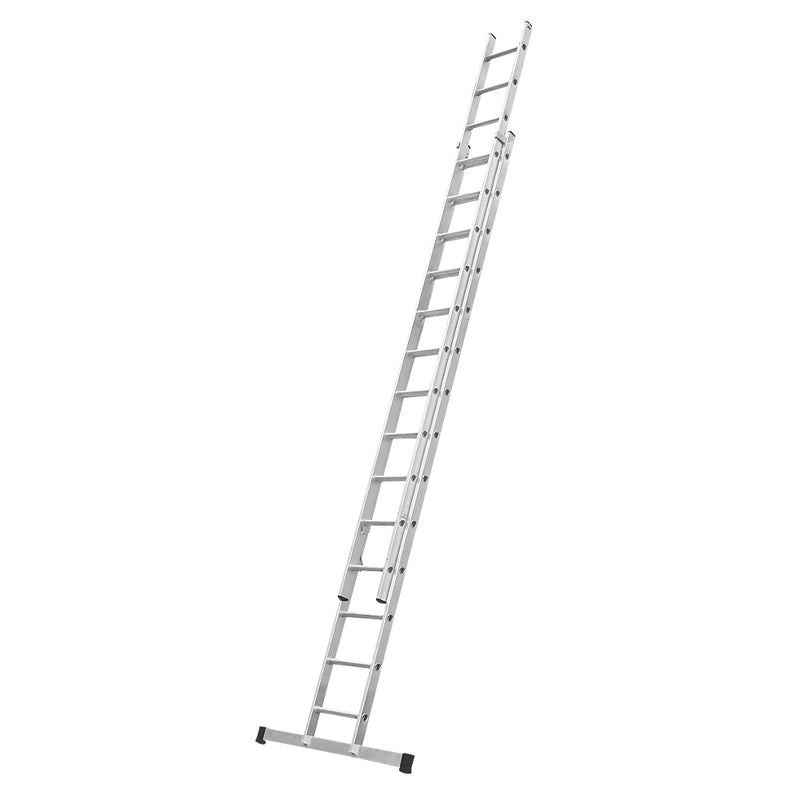 Professional Aluminium Double Extension Ladder For Construction & Industrial Use - 7.14m