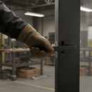 Designer Square Lever Door Handle in Matt Black Finish