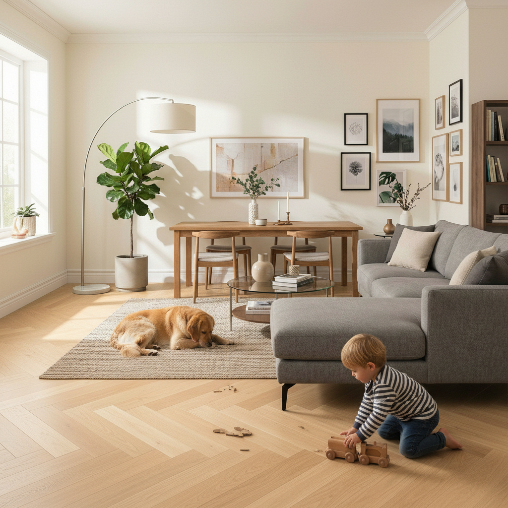 18mm UV Lacquered Solid Real Wood Flooring