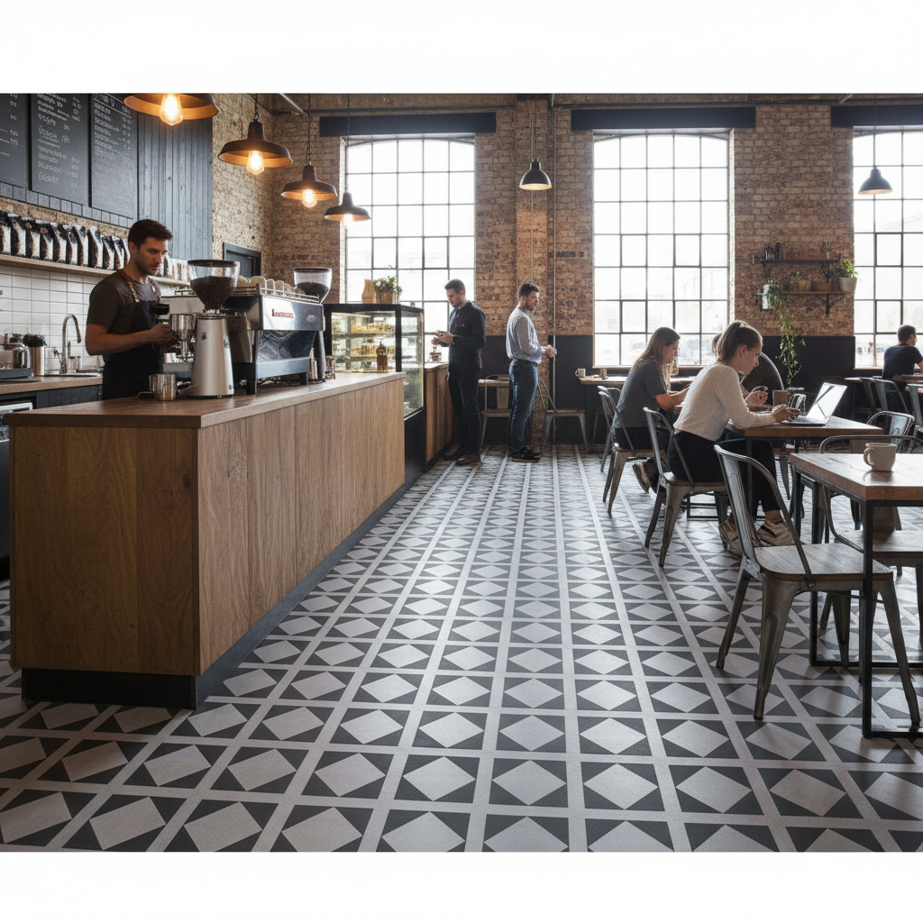 Premium Self-Adhesive Vinyl Tile Flooring 1.5mm Thick - 305mm x 305mm Waterproof Cushioned Tiles for Easy Installation