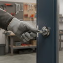 Round Lever Door Handle with Polished Chrome Finish