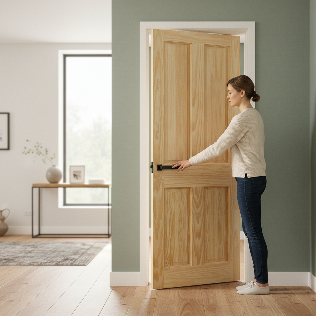Clear Pine Unfinished 4 Panel Internal Door