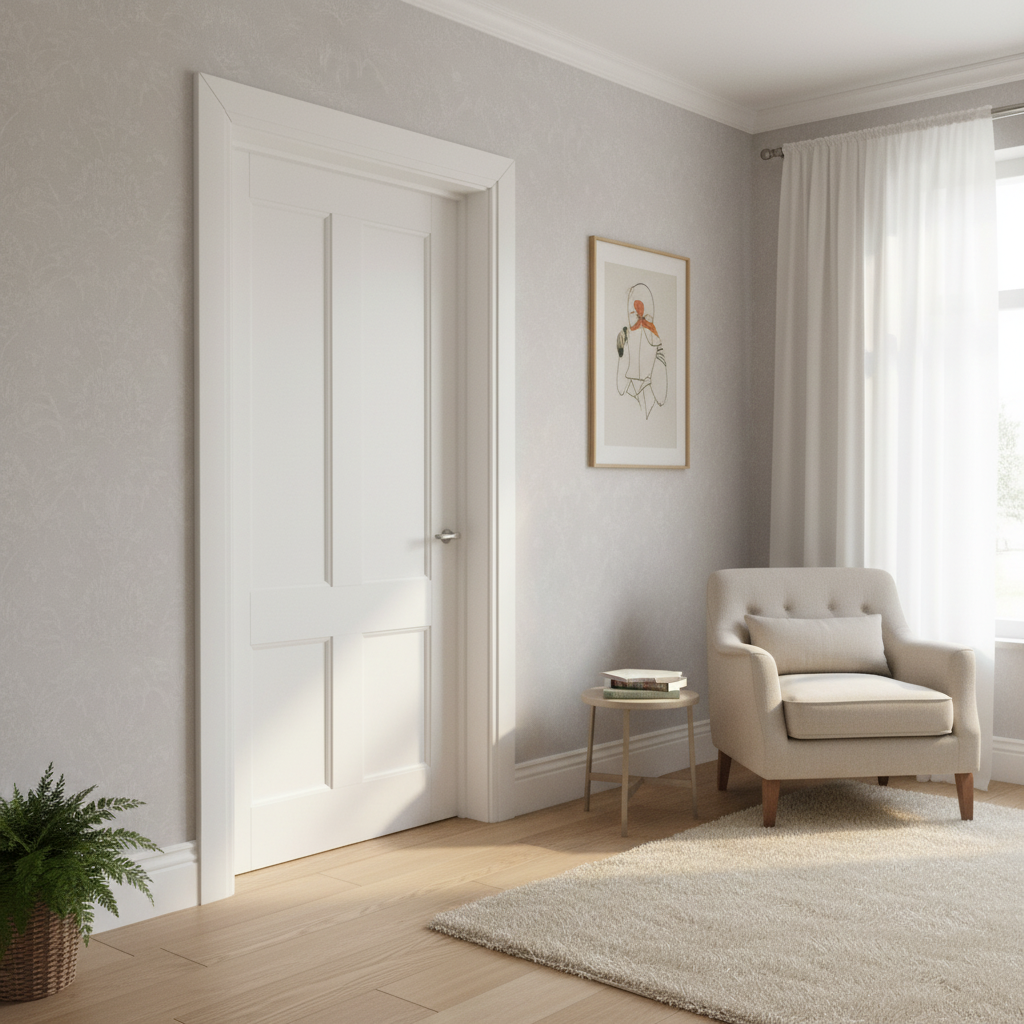 Premium White Painted Rounded Architrave 2.4m Length 17mm x 63mm for Stylish Interior Decor