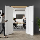 Internal White Primed 3 Panel Pair Door