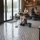Water-Resistant 8mm Laminate Flooring in Retro Black