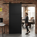 Internal Primed Industrial 2.0 Lifestyle 3 Panel Door wit...