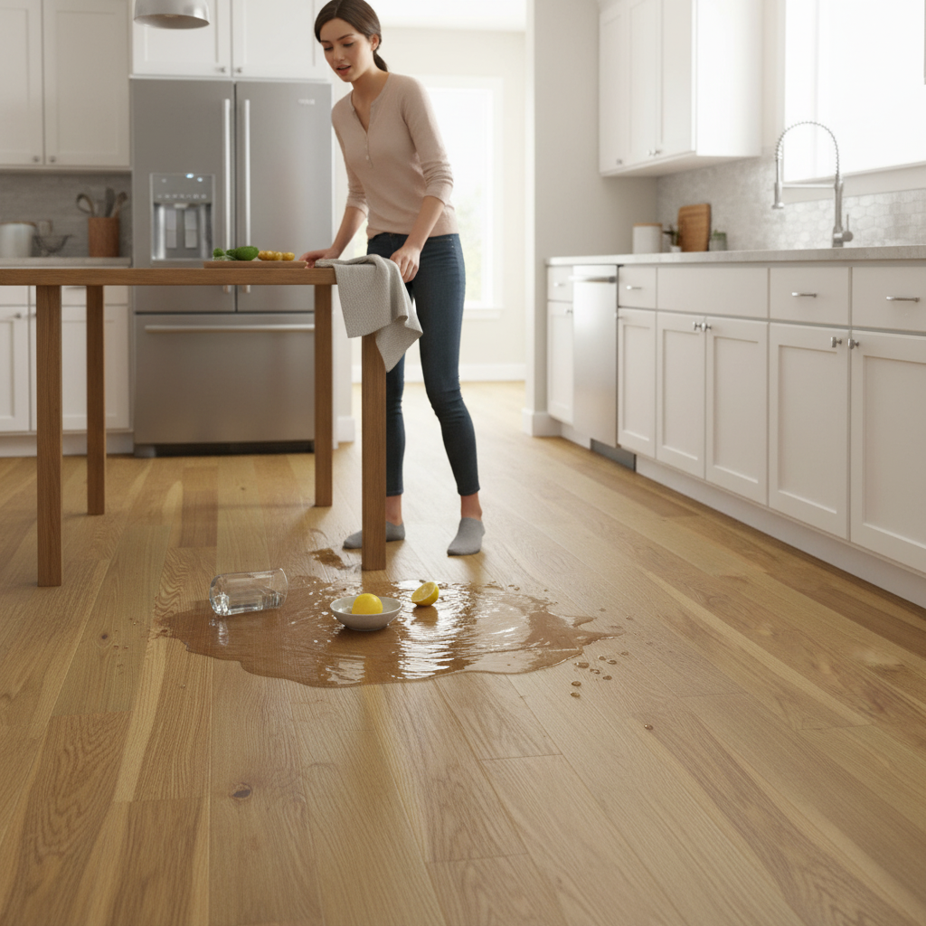 Premium Waterproof Engineered Real Wood Flooring with Natural Oak Finish and Advanced Rigid Core Technology for Modern Living