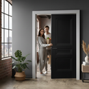 Internal Black Primed Henley 3 Panel Pair Door