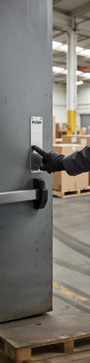 Premium Finger Plate Push with Screws - Ideal for Commercial Projects - High-Quality Professional Grade for Industrial and Commercial Applications