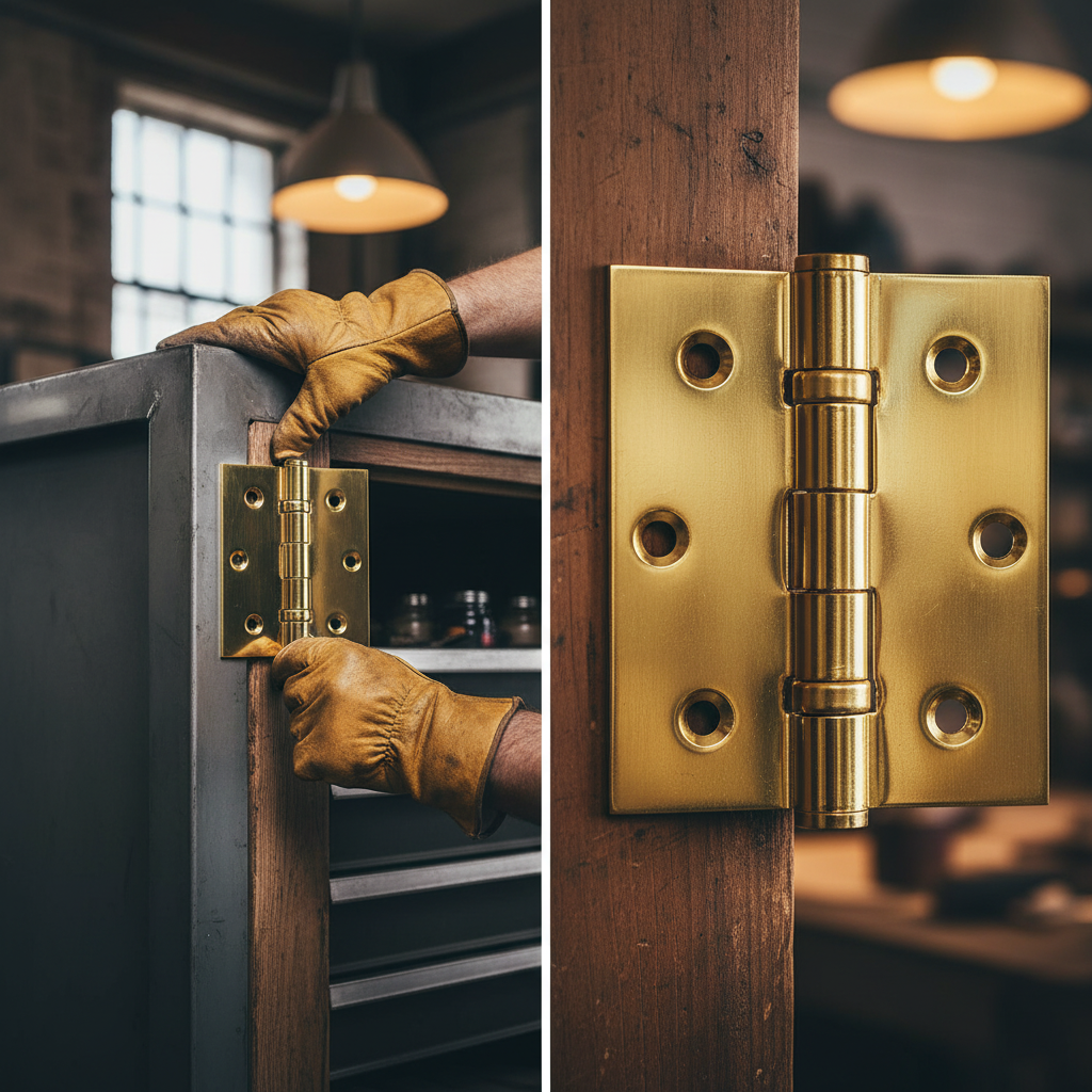 76mm (3'') Ball Bearing Hinge with Polished Brass Finish