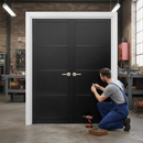 Fully Finished Industrial Studio 4 Panel Pair Door