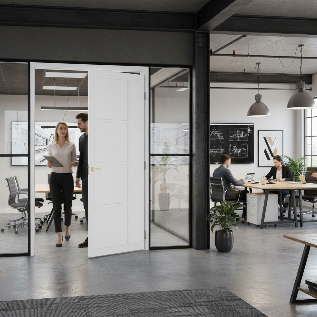 Premium Custom Made Industrial Style Door Pair with Solid Core and 10-Year Warranty